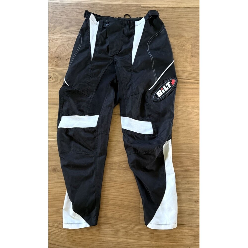 BiLT Motocross Pants Men 30 Black White Off Road Motorcycle MX Riding Gear Race
